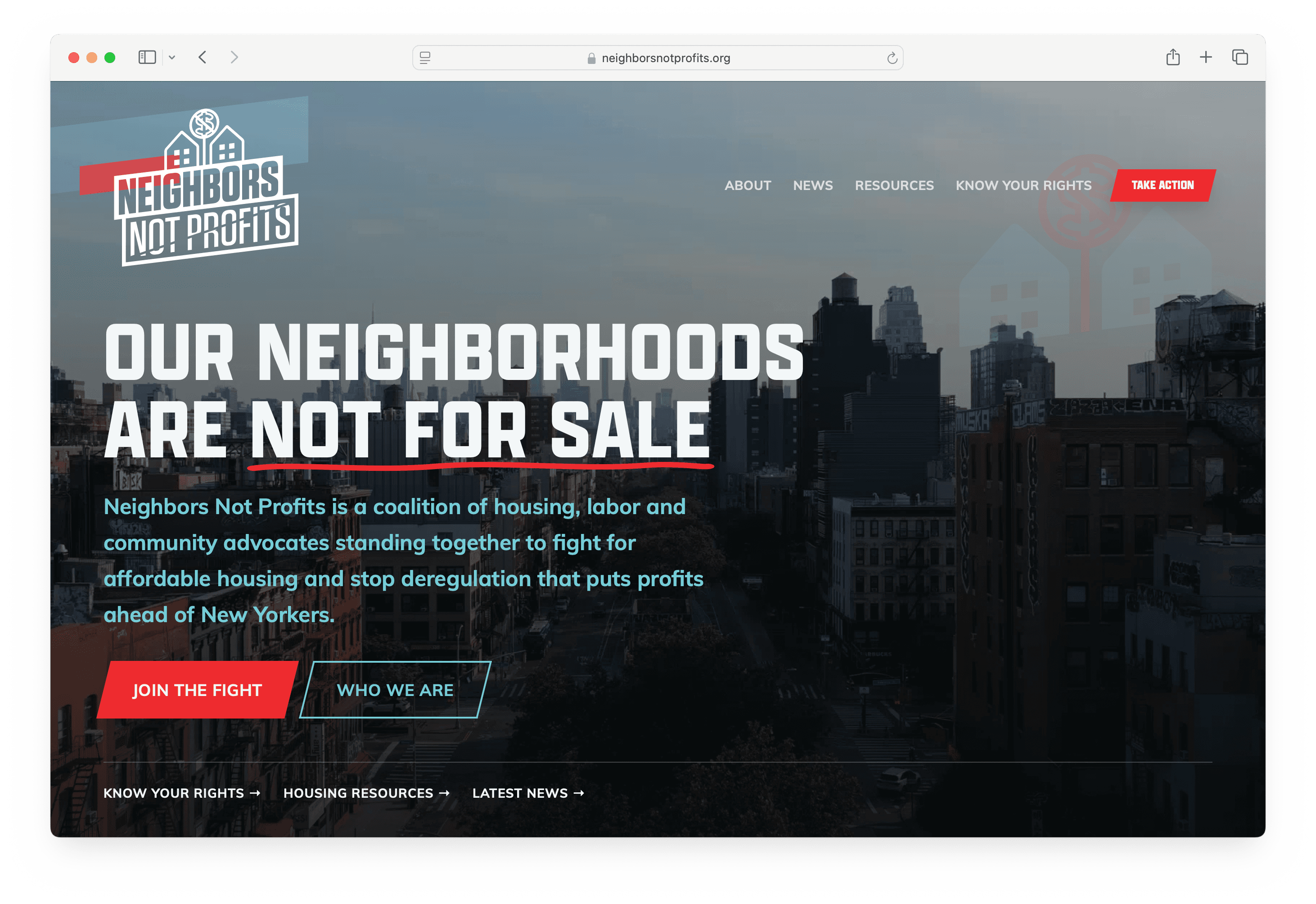 Neighbors Not Profits